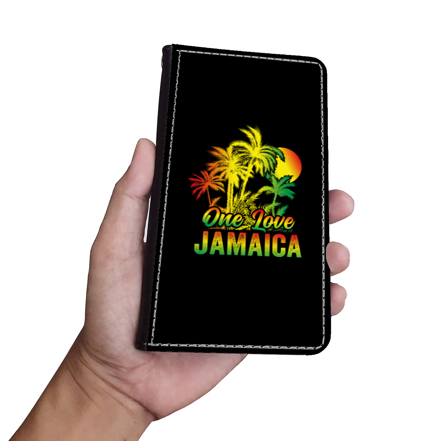 One Love Jamaica Faux Leather Wallet Phone Case