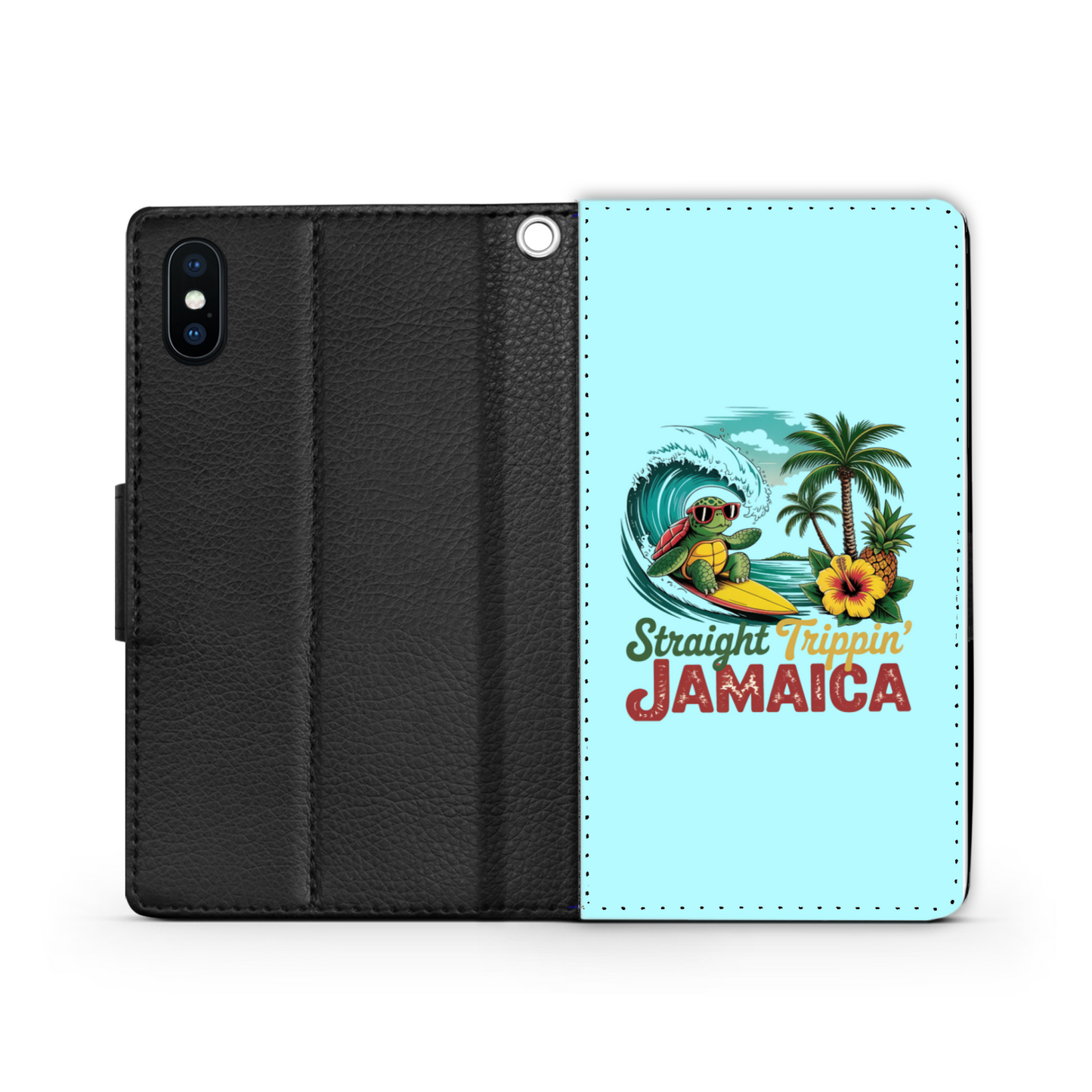 Straight Trippin' Jamaica Faux Leather Wallet Phone Case