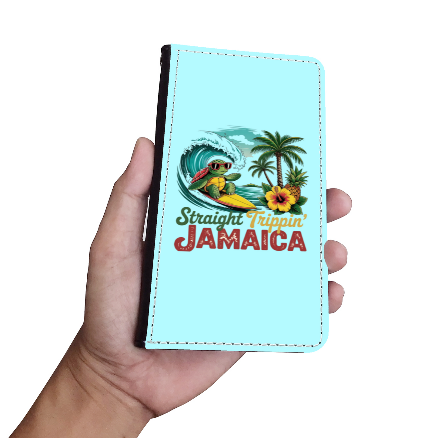Straight Trippin' Jamaica Faux Leather Wallet Phone Case