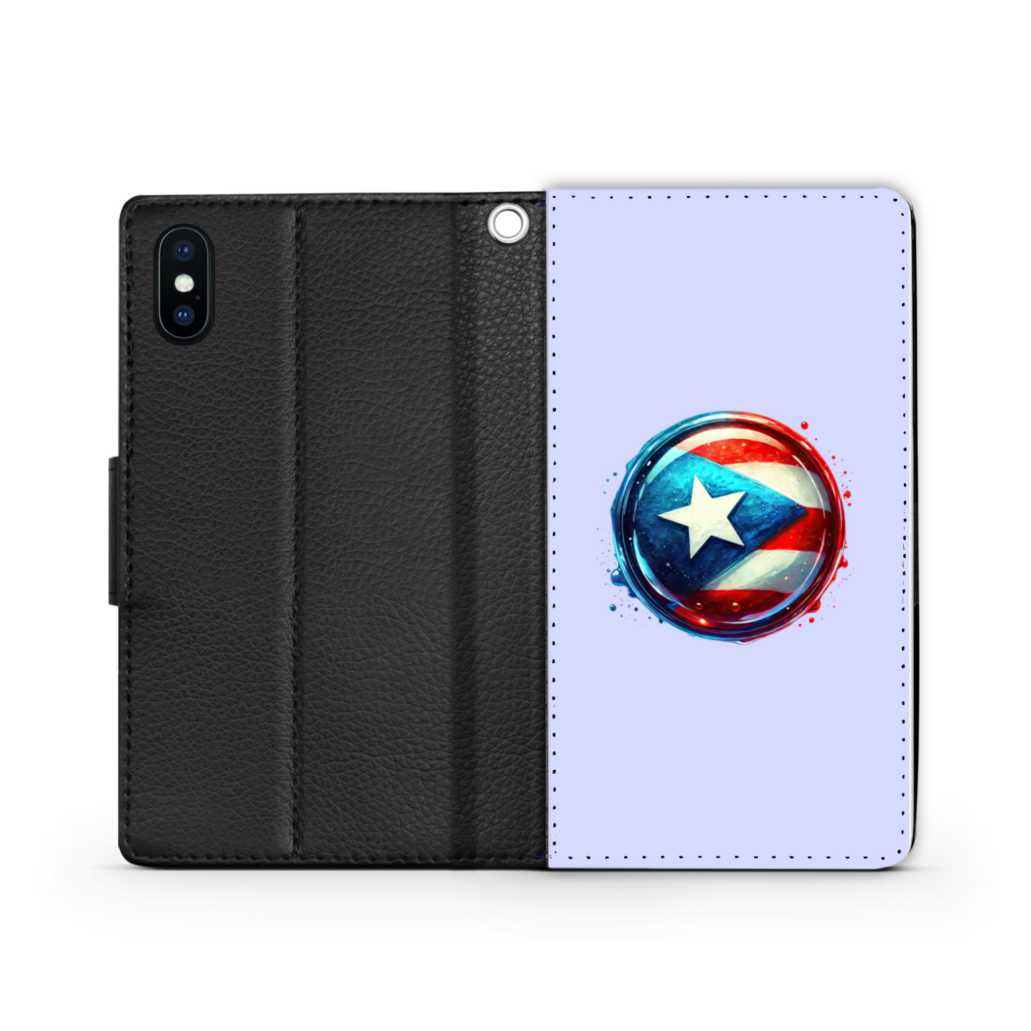 Puerto Rico Flag Seal Faux Leather Wallet Phone Case-Pale Lavender