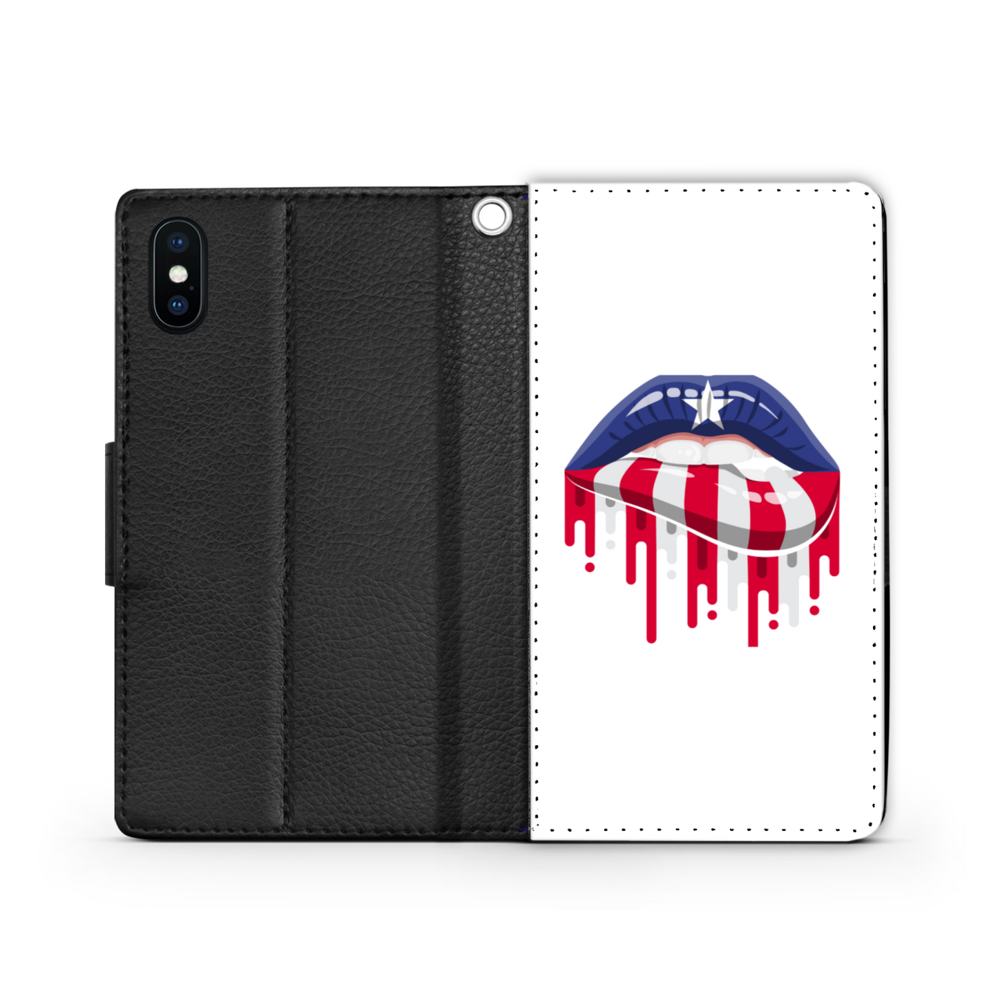 Puerto Rico Lips Flag Pride-White