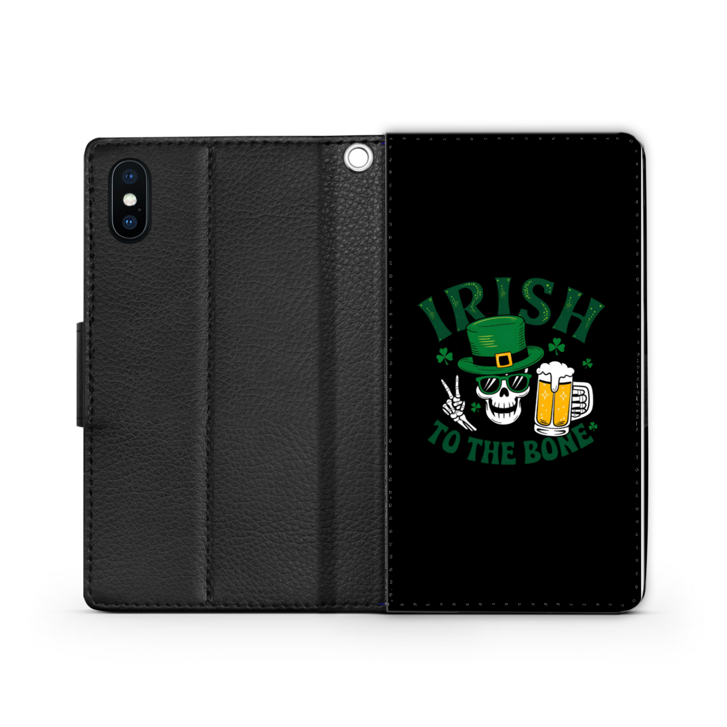 Irish to the Bone Faux Leather Wallet Phone Case