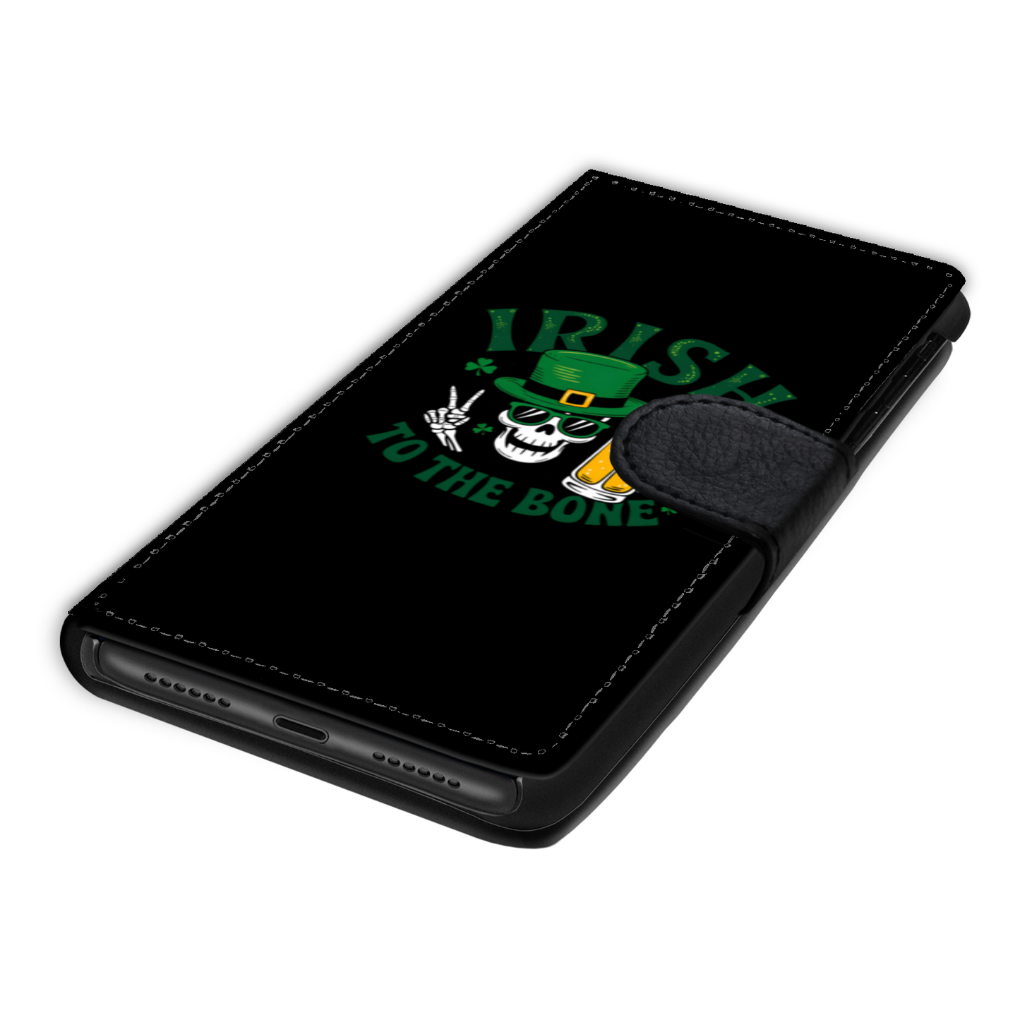 Irish to the Bone Faux Leather Wallet Phone Case