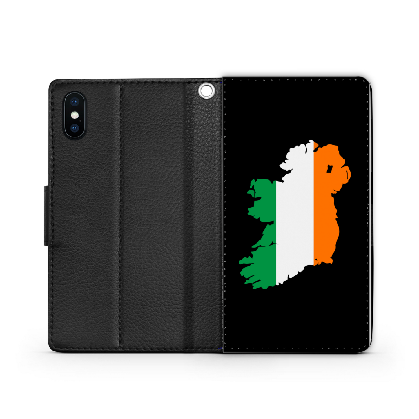 Ireland Map Silhouette Faux Leather Wallet Phone Case