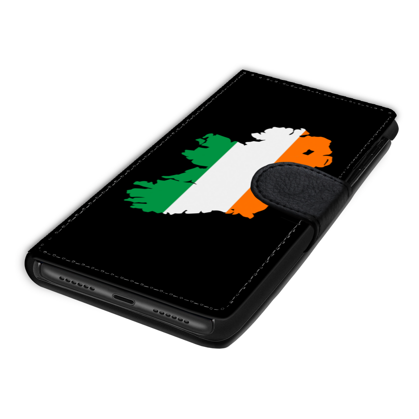 Ireland Map Silhouette Faux Leather Wallet Phone Case