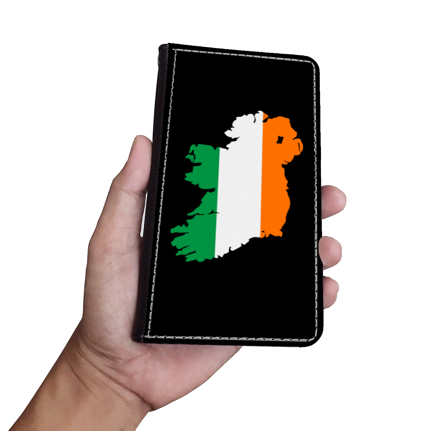 Ireland Map Silhouette Faux Leather Wallet Phone Case