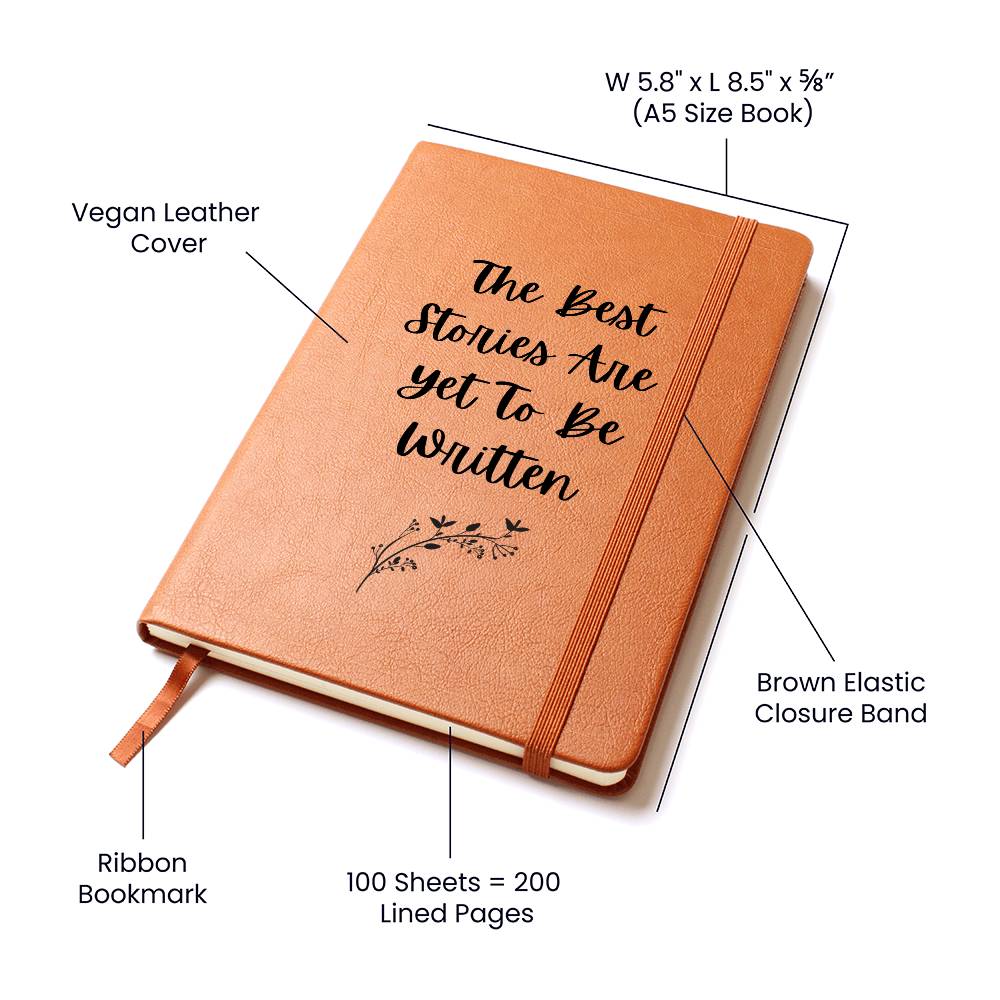 The Best Stories Are Yet To Be Written Graphic Leather Journal