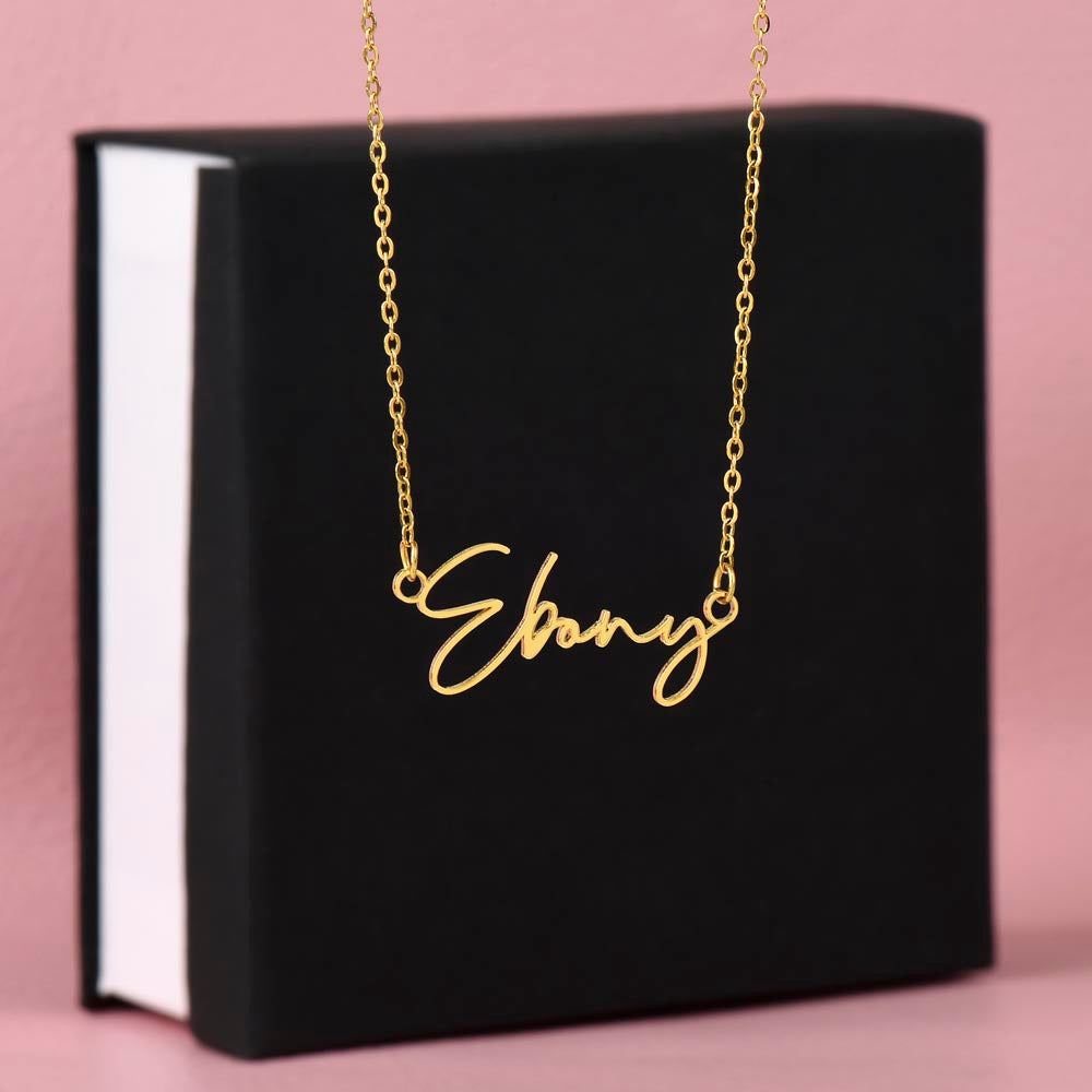 Signature Name Necklace (No Message Card)