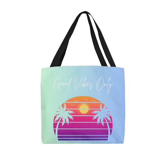 Good Vibes Only Tote Bag-White Lettering