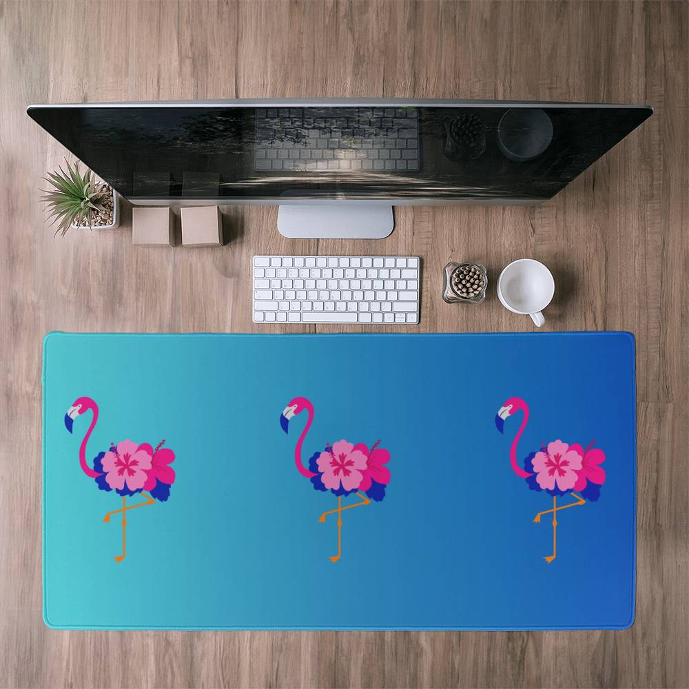 Tropical Flamingo Desk Mat