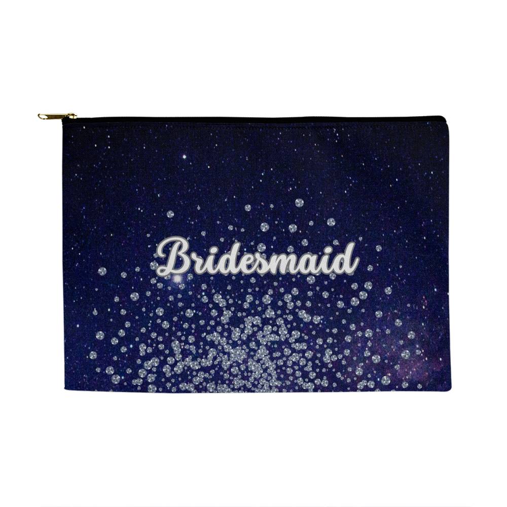 Bridesmaid Fabric Zippered Pouch-Large