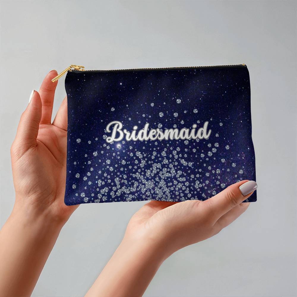 Bridesmaid Fabric Zippered Pouch-Small