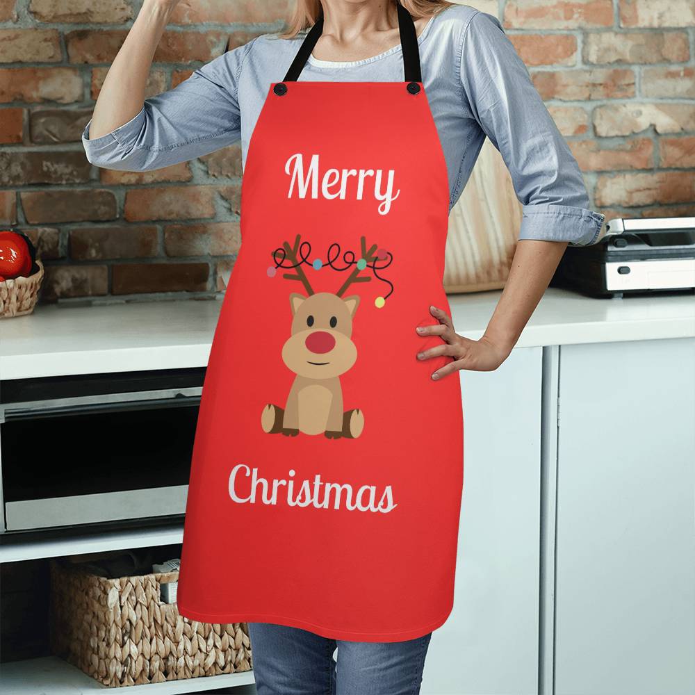 Merry Christmas Reindeer Apron