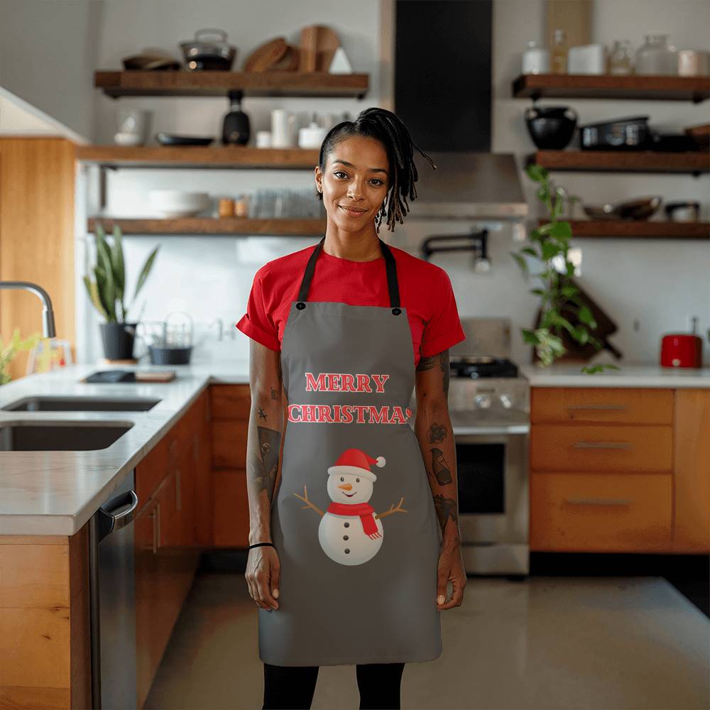 Merry Christmas Snowman Apron