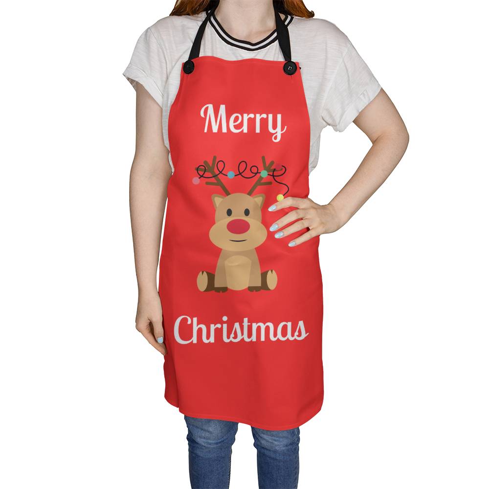 Merry Christmas Reindeer Apron