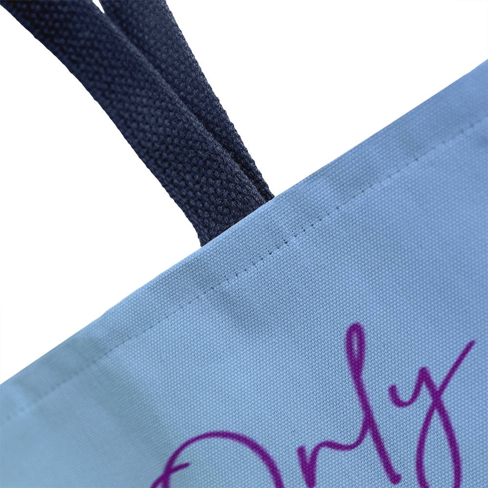 Good Vibes Only Tote Bag-Deep Purple Lettering