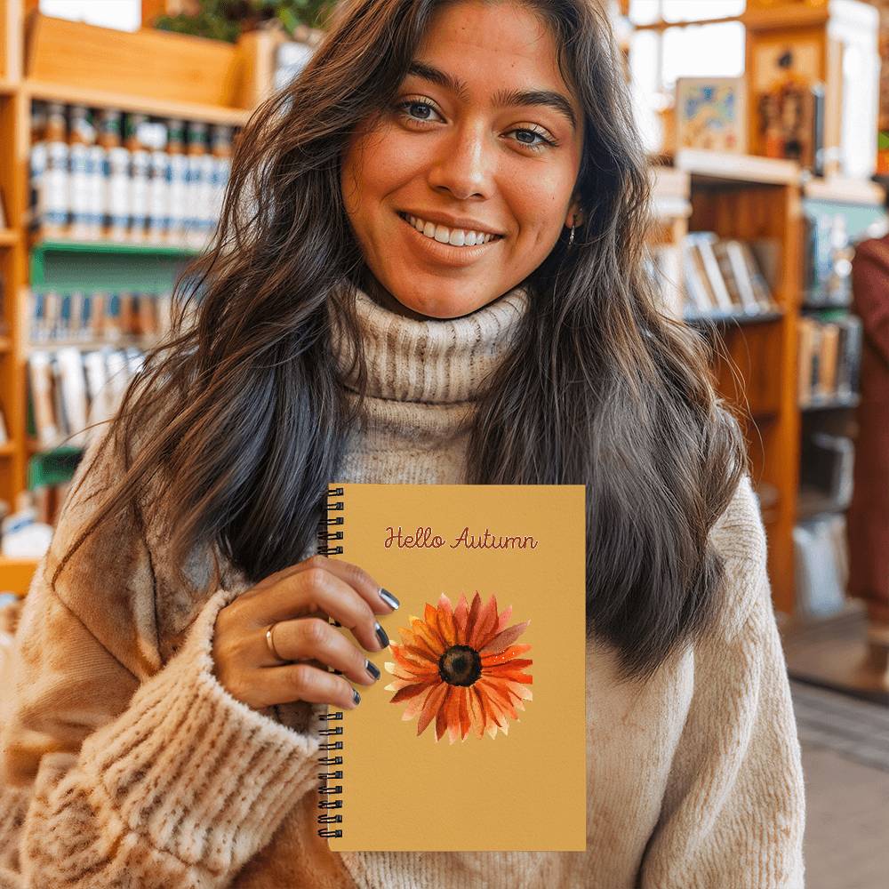 Hello Autumn Spiral Notebook