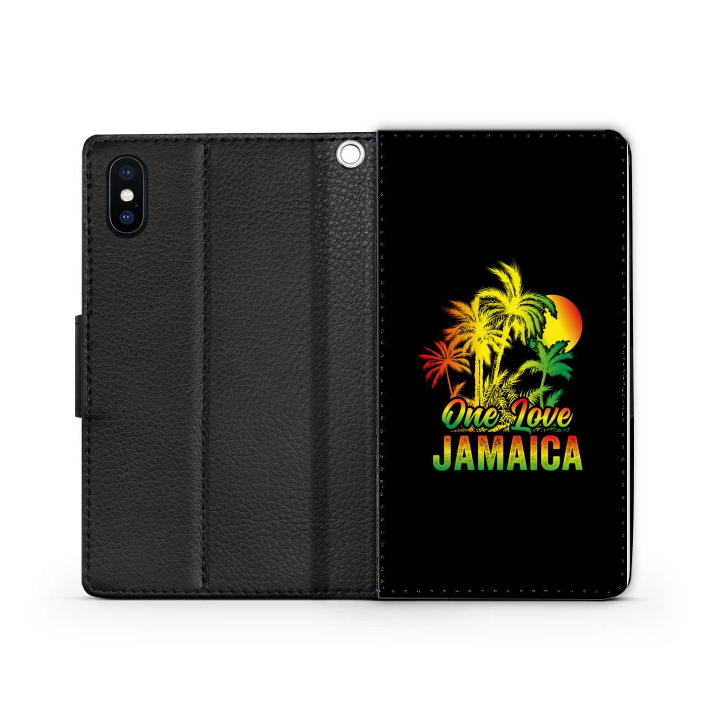 One Love Jamaica Faux Leather Wallet Phone Case