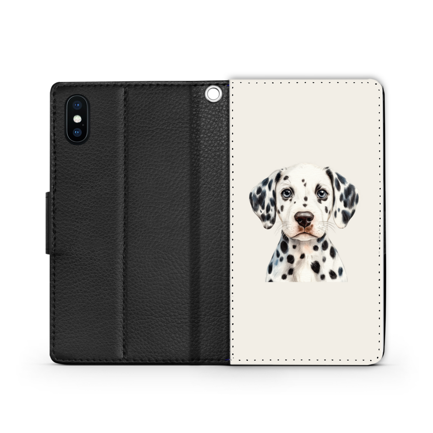 Dalmatian Puppy Faux Leather Wallet Phone Case-Alabaster