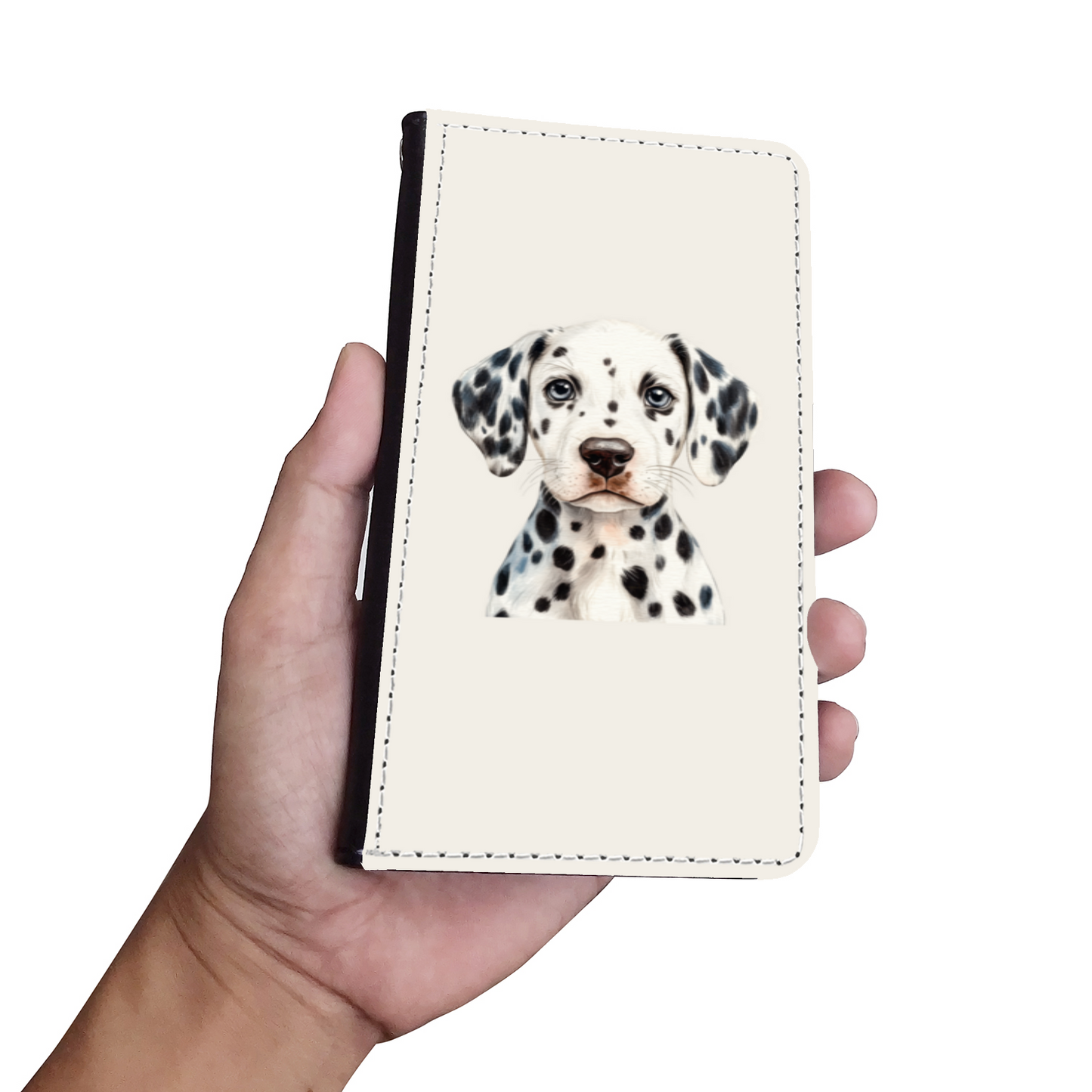 Dalmatian Puppy Faux Leather Wallet Phone Case-Alabaster